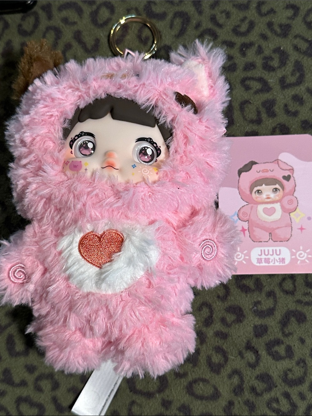 🚨2/$15🚨 Nommi  Lovliness Never Ends JuJu Pink Fuzzy Heart Plush Keychain Doll